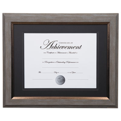 2 Tone 11 X 14 Document Frame 8 1 2 X 11 Insert Gray Gold Frame