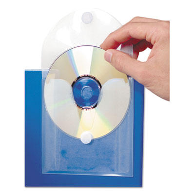 CD Pocket, 1 Disc Capacity, Clear/White, 5/Pack BAU61801