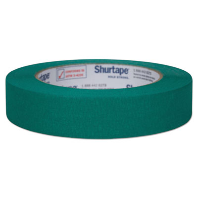 Color Masking Tape, 3" Core, 0.94" x 60 yds, Green DUC240572
