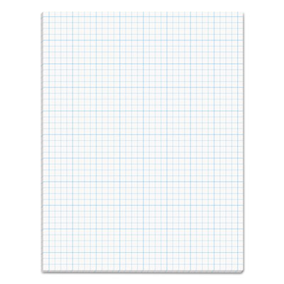 Cross Section Pads, Cross-Section Quadrille Rule (4 sq/in, 1 sq/in), 50 White 8.5 x 11 Sheets TOP35041