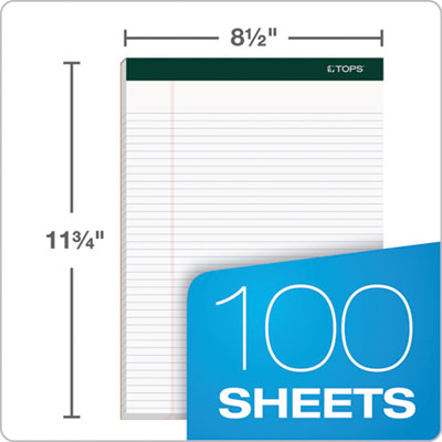 Double Docket Ruled Pads, Narrow Rule, 100 White 8.5 x 11.75 Sheets, 4/Pack
