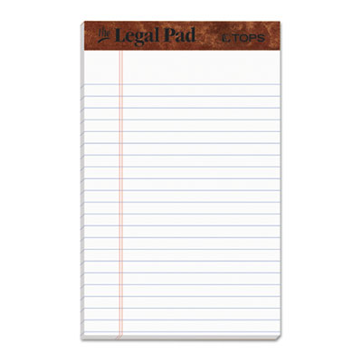 "The Legal Pad" Ruled Perforated Pads, Narrow Rule, 50 White 5 x 8 Sheets, Dozen TOP7500