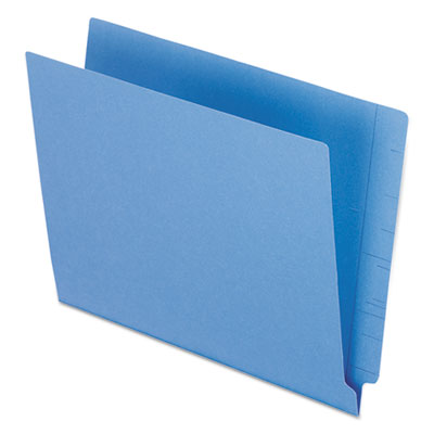 Colored End Tab Folders with Reinforced Double-Ply Straight Cut Tabs, Letter Size, 0.75" Expansion, Blue, 100/Box PFXH110DBL