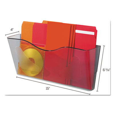 Euro-Style DocuPocket Landscape Wall File, Larger Files/Tabloid Size, 15