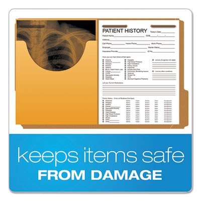 Expandable Kraft Retention Jackets, Straight Tab, Letter/Legal Size, Brown, 100/Box