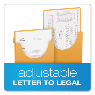 Expandable Kraft Retention Jackets, Straight Tab, Letter/Legal Size, Brown, 100/Box