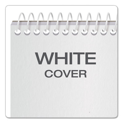 Reporter's Notepad, Wide/Legal Rule, White Cover, 70 White 4 x 8 Sheets, 12/Pack