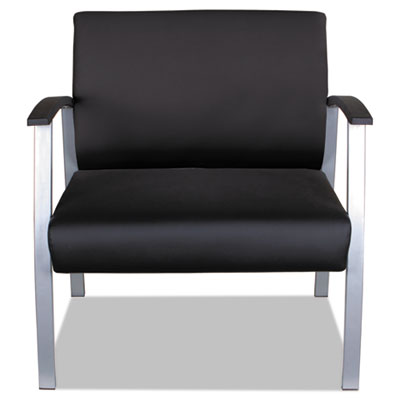 Alera Alera metaLounge Series Bariatric Guest Chair, 30.51" x 26.96" x 33.46", Black Seat, Black Back, Silver Base (ALEML2219) ALEML2219