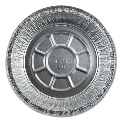 Aluminum Round Containers with Board Lid, 7" Diameter x 1.75"h, Silver, 250/Carton DPK27025L250
