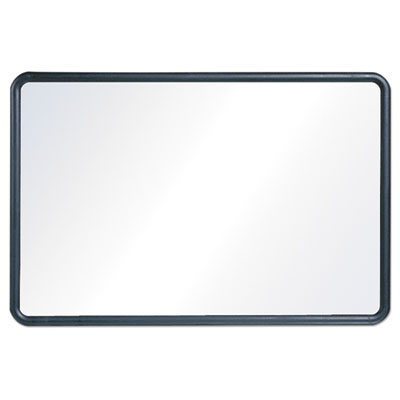 Contour Dry-Erase Board, Melamine, 36 x 24, White Surface, Black Frame QRT7553
