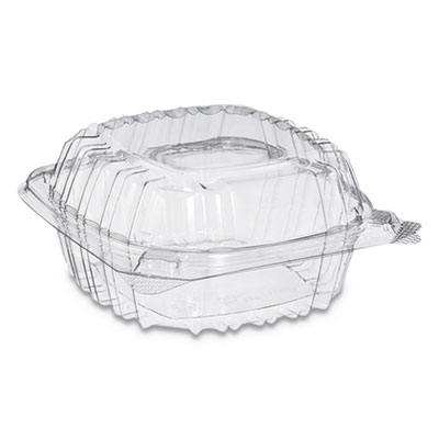 Dart ClearSeal Hinged-Lid Plastic Containers, 13.8 oz, Clear, Plastic, 500/Carton (DCCPET53PST1) DCCPET53PST1