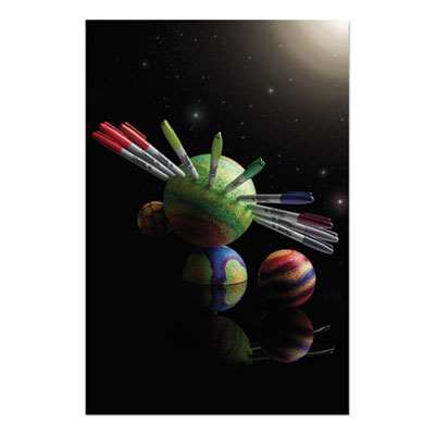 Cosmic Color Permanent Markers, Medium Bullet Tip, Assorted Cosmic Colors, 5/Pack