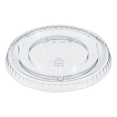 SOLO Non-Vented Cup Lids, Fits 12 oz Cold Cups, Plastic, Clear, 2,500/Carton (DCC640TP) DCC640TP