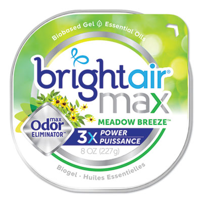 BRIGHT Air Max Odor Eliminator Air Freshener, Meadow Breeze, 8 Oz Jar (BRI900438EA) BRI900438EA
