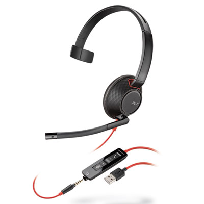 Blackwire 5210, Monaural, Over The Head USB Headset PLNC5210