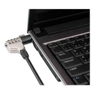 Combination Laptop Lock, 6 ft Steel Cable