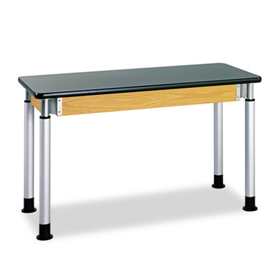 Adjustable-Height Table, Rectangular, 60w x 24d x 42h, Black DVWP8602K