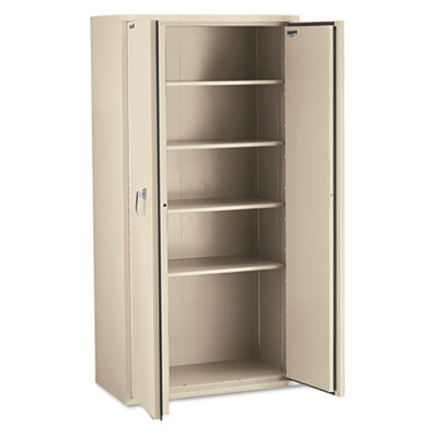 Storage Cabinet, 36w x 19.25d x 72h, UL Listed 350 Degree, Parchment