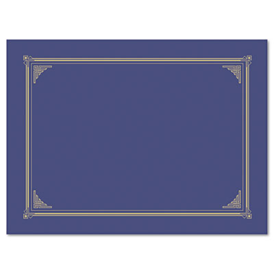 Certificate/Document Cover, 12.5 x 9.75, Metallic Blue, 6/Pack GEO47401