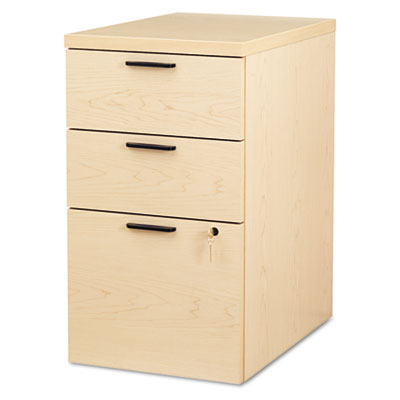 10500 Series Mobile Pedestal File, Left or Right, 3-Drawers: Box/Box/File, Legal/Letter, Natural Maple, 15.75" x 22.75" x 28" HON105102DD