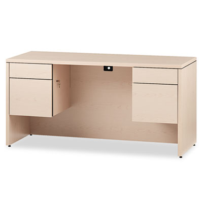 10500 Series Kneespace Credenza With 3/4-Height Pedestals, 60w x 24d, Natural Maple HON10565DD
