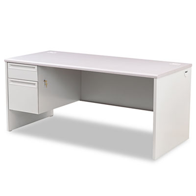 38000 Series Left Pedestal Desk, 66" x 30" x 29.5", Light Gray HON38292LG2Q