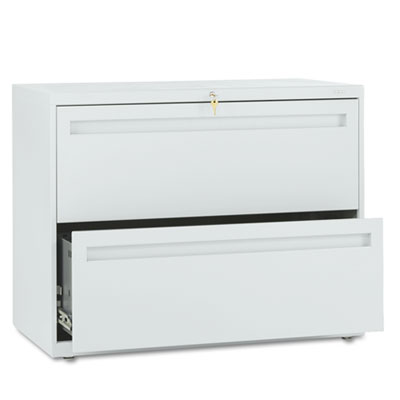 Brigade 700 Series Lateral File, 2 Legal/Letter-Size File Drawers, Light Gray, 36" x 18" x 28" HON782LQ
