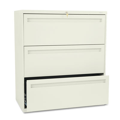 Brigade 700 Series Lateral File, 3 Legal/Letter-Size File Drawers, Putty, 36" x 18" x 39.13" HON783LL