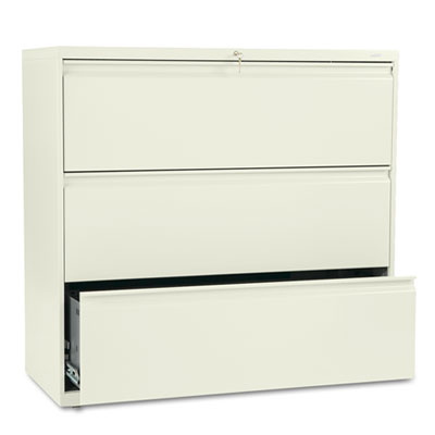 Brigade 800 Series Lateral File, 3 Legal/Letter-Size File Drawers, Putty, 42" x 18" x 39.13" HON893LL