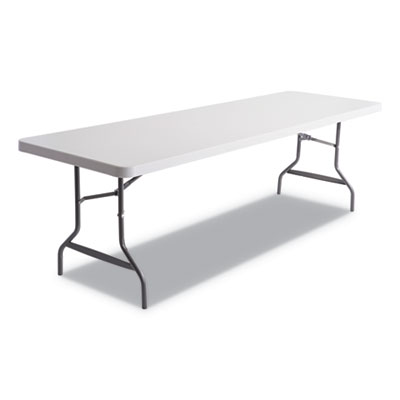 Resin Rectangular Folding Table, Square Edge, 96w x 30d x 29h, Platinum ALE65601