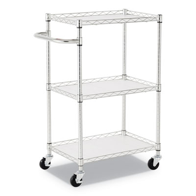 Alera® Three-Shelf Wire Cart with Liners