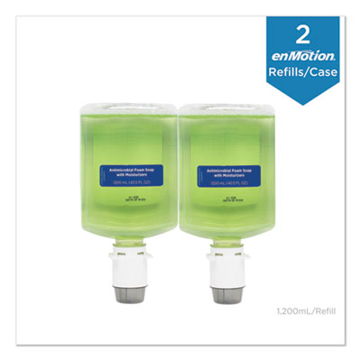 GP enMotion Automated Touchless Antimicrobial Foam Soap Refill, Tranquil Aloe, 1,200 mL Bottle, 2/Carton
