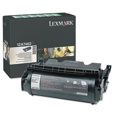 12A7462 High-Yield Toner, 21000 Page-Yield, Black LEX12A7462