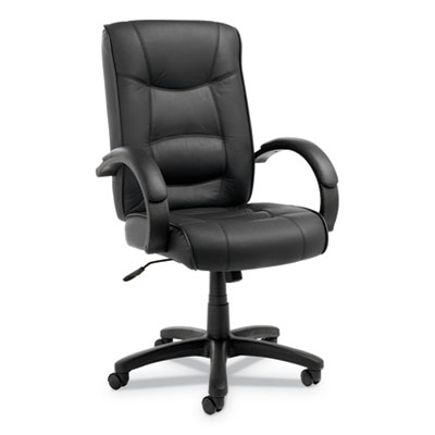 Alera® Strada Series High-Back Swivel/Tilt Top-Grain Leather Chair