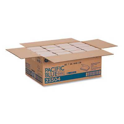 Pacific Blue Basic S-Fold Paper Towels, 1-Ply, 10.25 x 9.25, Brown, 250/Pack, 16 Packs/Carton