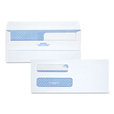 Quality Park™ Double Window Redi-Seal™ Security-Tinted Envelope
