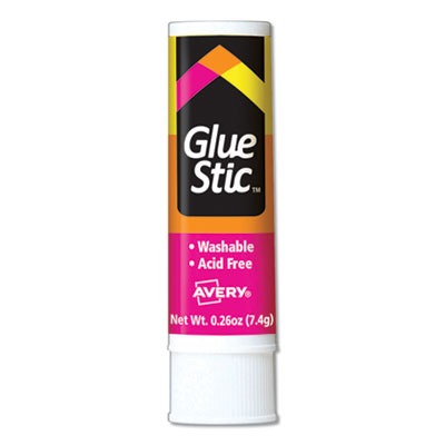 Avery Permanent Glue Stic Value Pack, 0.26 Oz, Applies White, Dries Clear, 18/pack (AVE98089) AVE98089