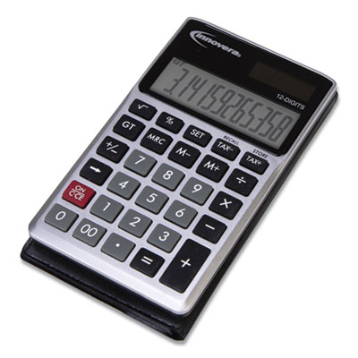 15922 Pocket Calculator, 12-Digit LCD IVR15922