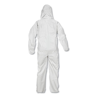 COVERALL,A45,HOODED,L,WH