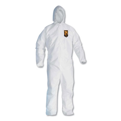 A20 Breathable Particle Protection Coveralls, Zip Closure, 3X-Large, White, 20/Carton KCC49116