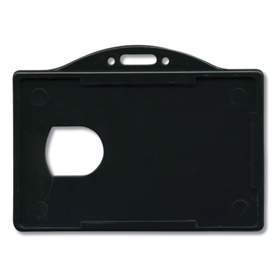 Advantus ID Card Holders, Horizontal, Black 3.68" x 2.38" Holder, 3.38" x 2.13" Insert, 25/Pack (AVT75656) AVT75656