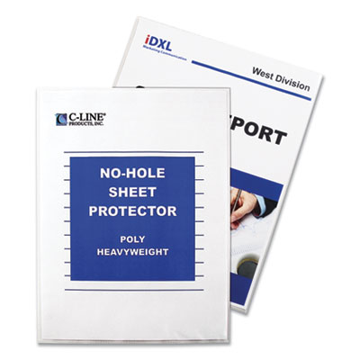 C-Line® No-Hole Polypropylene Sheet Protectors