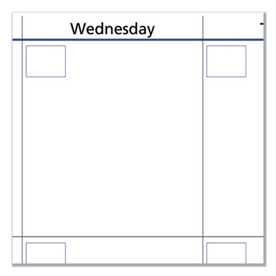 QuickNotes Mini Erasable Wall Planner, 16 x 12, White/Blue/Yellow Sheets, 12-Month (Jan to Dec): 2025