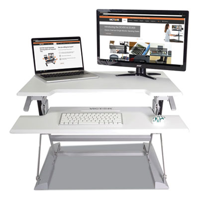 High Rise Height Adjustable Standing Desk With Keyboard Tray 31w