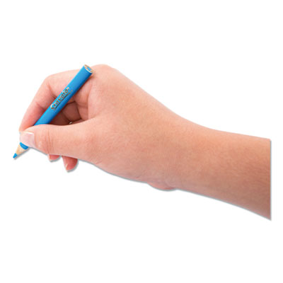 Short Colored Pencils Hinged Top Box with Built-in Pencil Sharpener, 3.3 mm, 2B, Assorted Lead and Barrel Colors, 64/Pack