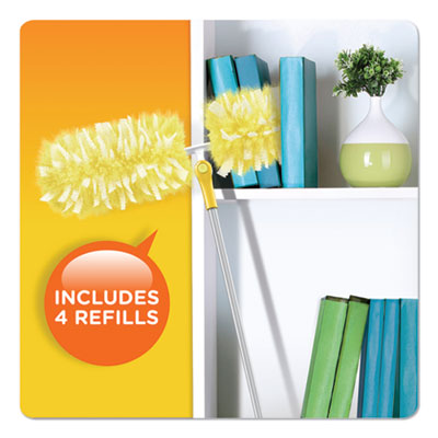 Heavy Duty Dusters with Super Extender Handle, 6 ft Handle, 1 Handle/4 Dusters, 4/Carton