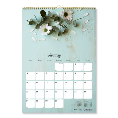 Blueline® Romantic Wall Calendar