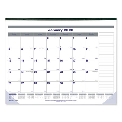 Blueline® Net Zero Carbon(TM) Monthly Desk Pad Calendar