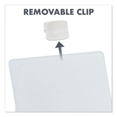 Glass Dry Erase Desktop Copy Holder, 20 Sheet Capacity, Glass/Plastic, White
