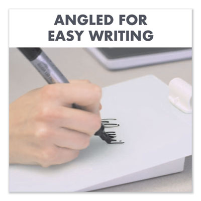 Glass Dry Erase Desktop Copy Holder, 20 Sheet Capacity, Glass/Plastic, White